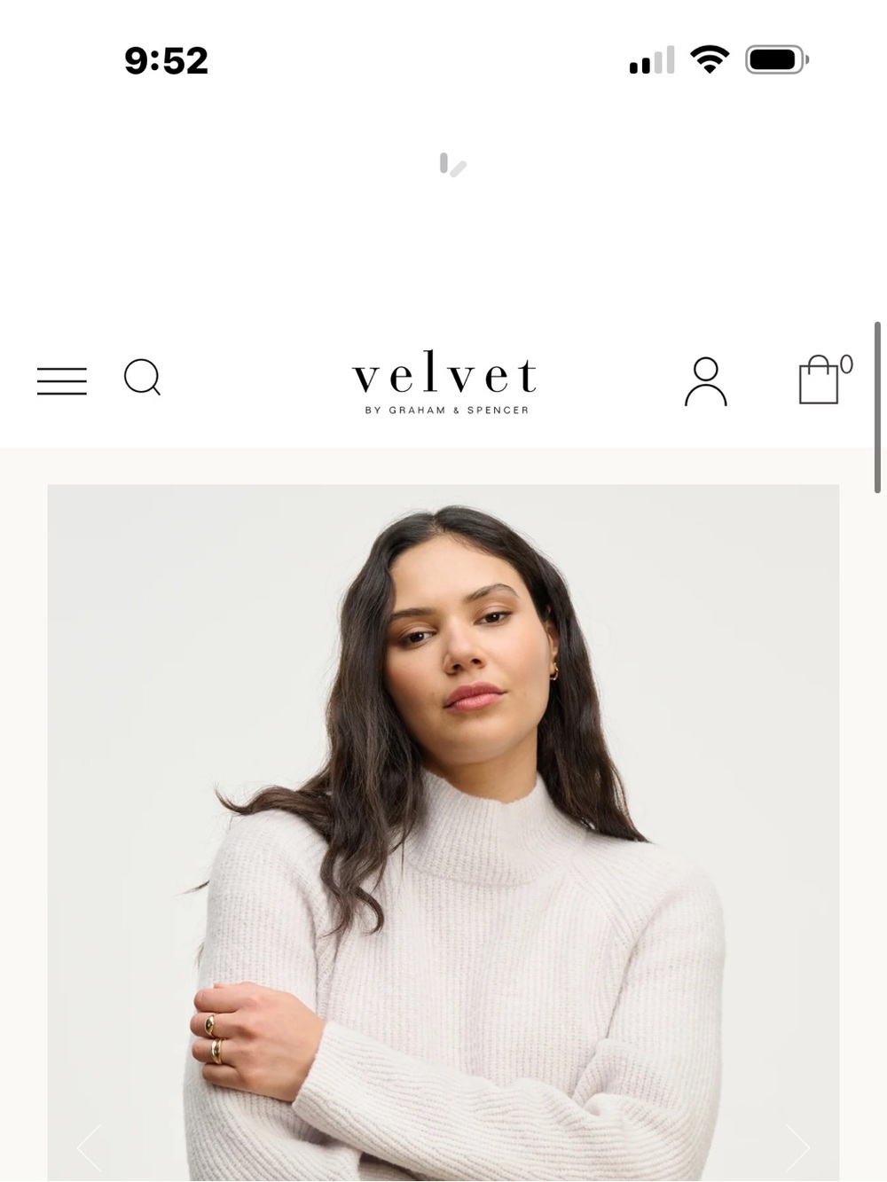 Velvet cream Ribbed Knit Sweater --medium